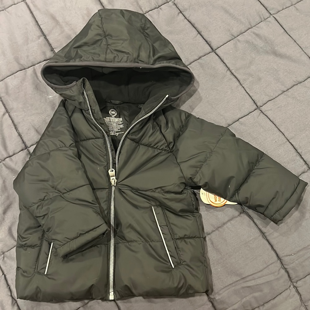 NWT - wonder nation infant boys’ bubble jacket - 18M black